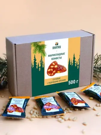 Мармелад сосновый с кедровыми орешками, 500 г