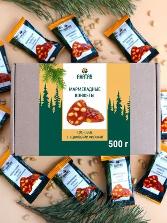 Мармелад сосновый с кедровыми орешками, 500 г Мармелад сосновый с кедровыми орешками, 500 г
